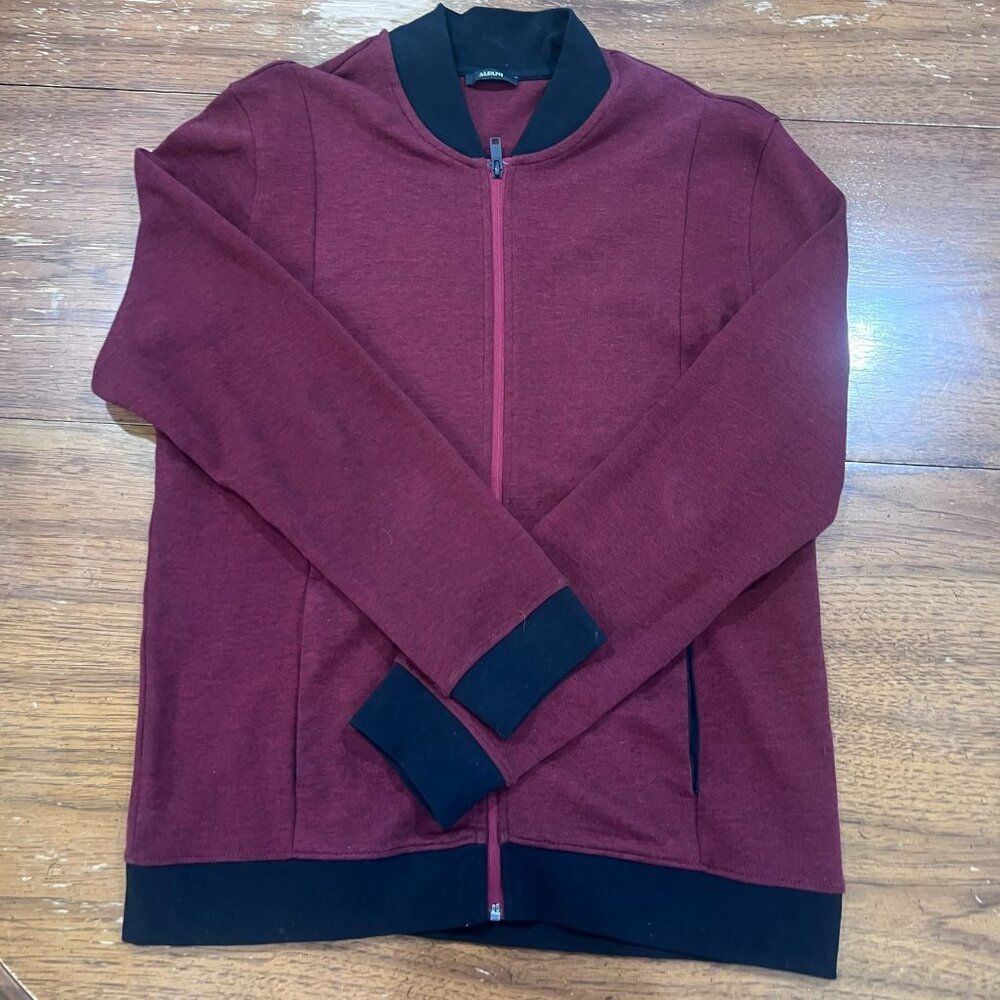 Alfani Men's Cotton Zip Front Baseball Collar Bomber Jacket, Size Large